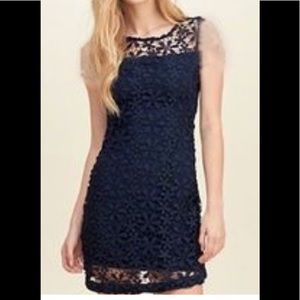 Navy lace hollister shift dress